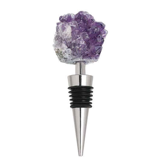Wine Stopper with Amethyst